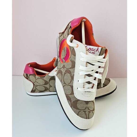 Coach Perrie Suede Leather 12C Monogram - Picture 4 of 7